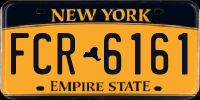 NY license plate FCR6161