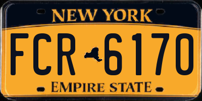 NY license plate FCR6170