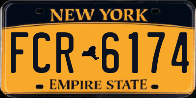 NY license plate FCR6174