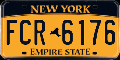 NY license plate FCR6176