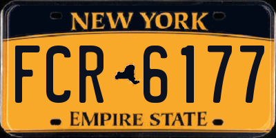NY license plate FCR6177