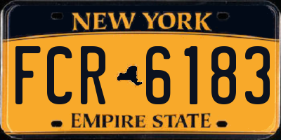 NY license plate FCR6183