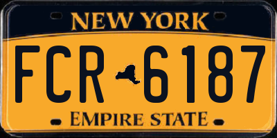 NY license plate FCR6187