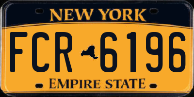 NY license plate FCR6196