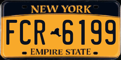 NY license plate FCR6199