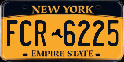 NY license plate FCR6225