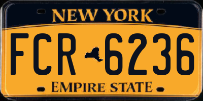 NY license plate FCR6236