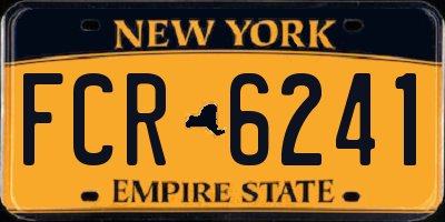 NY license plate FCR6241