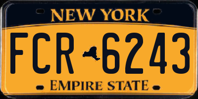 NY license plate FCR6243
