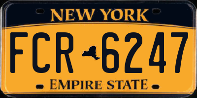 NY license plate FCR6247
