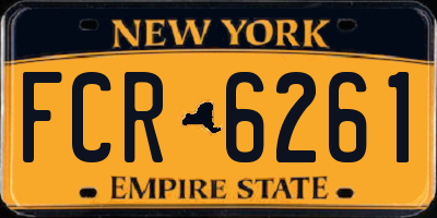 NY license plate FCR6261