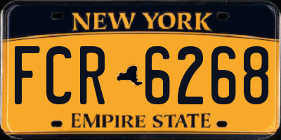 NY license plate FCR6268