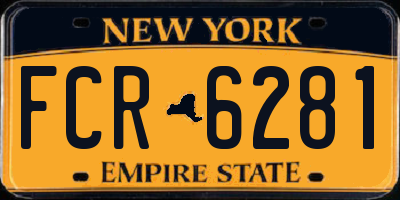 NY license plate FCR6281