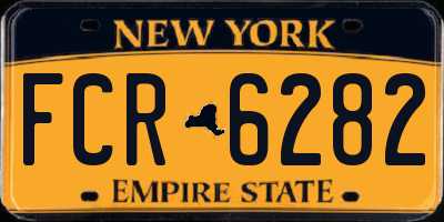 NY license plate FCR6282