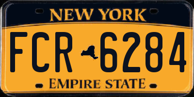NY license plate FCR6284