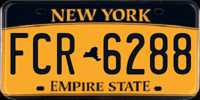 NY license plate FCR6288