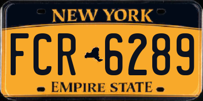 NY license plate FCR6289