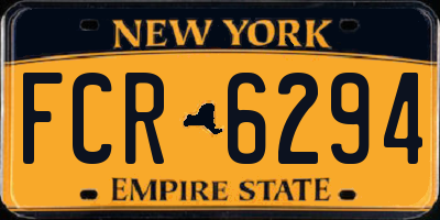 NY license plate FCR6294