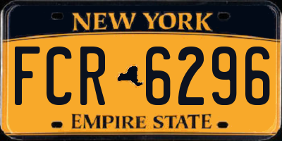 NY license plate FCR6296