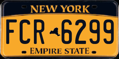 NY license plate FCR6299