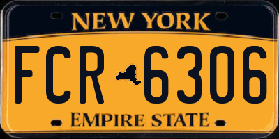 NY license plate FCR6306