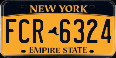 NY license plate FCR6324