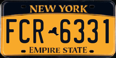 NY license plate FCR6331