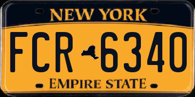 NY license plate FCR6340