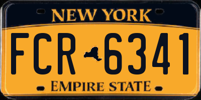 NY license plate FCR6341