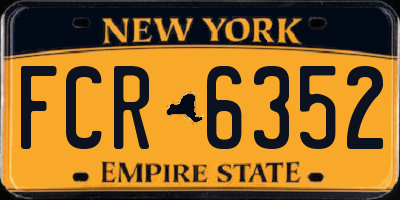 NY license plate FCR6352