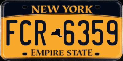 NY license plate FCR6359
