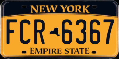 NY license plate FCR6367