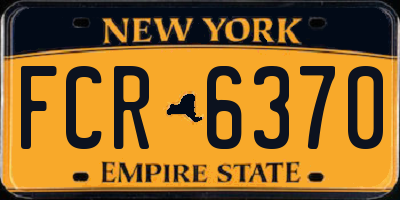 NY license plate FCR6370