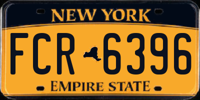 NY license plate FCR6396