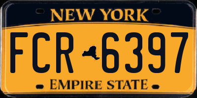 NY license plate FCR6397