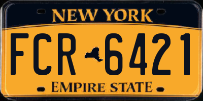 NY license plate FCR6421
