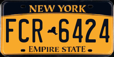 NY license plate FCR6424
