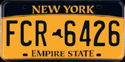 NY license plate FCR6426
