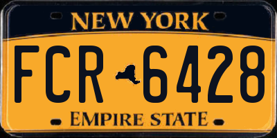 NY license plate FCR6428