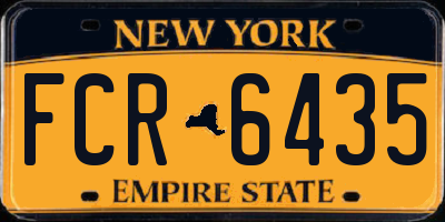 NY license plate FCR6435