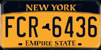 NY license plate FCR6436