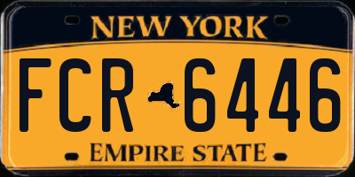NY license plate FCR6446