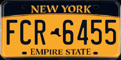 NY license plate FCR6455