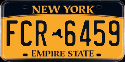 NY license plate FCR6459
