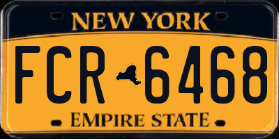 NY license plate FCR6468