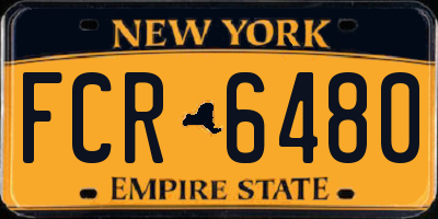 NY license plate FCR6480