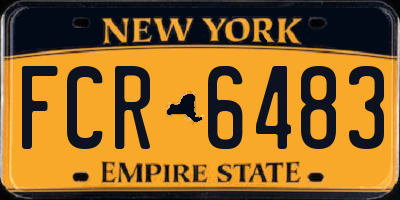 NY license plate FCR6483