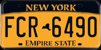 NY license plate FCR6490