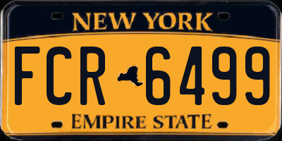 NY license plate FCR6499