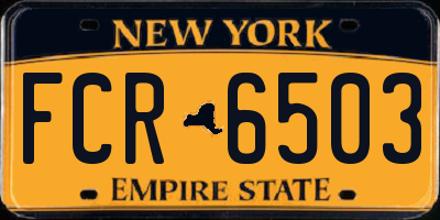 NY license plate FCR6503